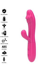 INTENSE IVY VIBRADOR FLEXIBLE 10 VIBRACIONES CON LENGUA ESTIMULADORA ROSA
