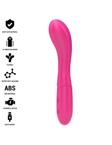 INTENSE LISETTE VIBRADOR 19 CM FLEXIBLE 10 VIBRACIONES ROSA