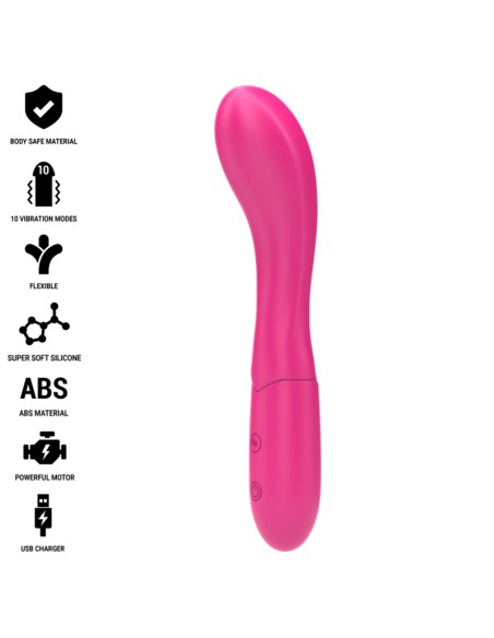 INTENSE LISETTE VIBRADOR 19 CM FLEXIBLE 10 VIBRACIONES ROSA