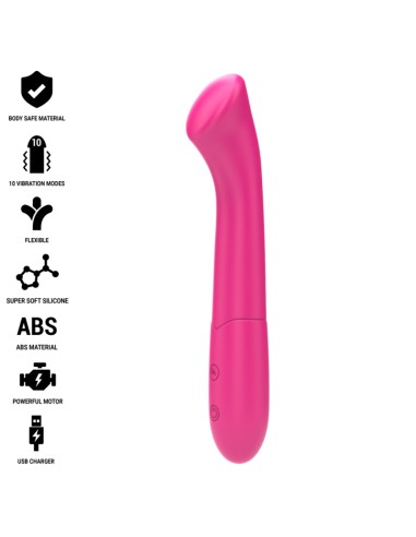 INTENSE PATY VIBRADOR 19 CM FLEXIBLE 10 VIBRACIONES MODELO 2 ROSA