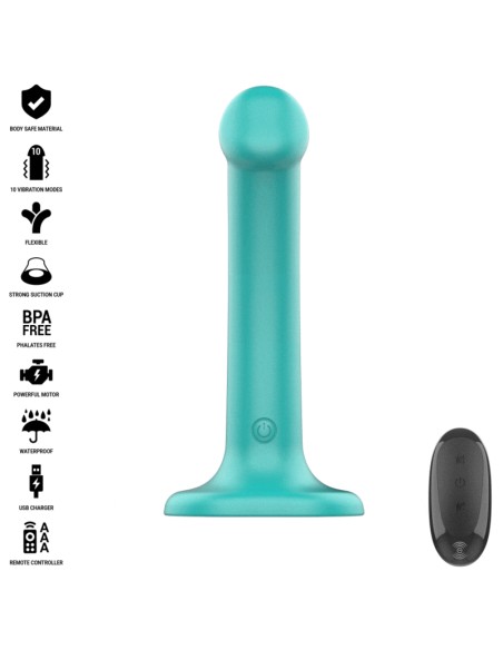 INTENSE KATIE VIBRADOR CON VENTOSA 10 VIBRACIONES AZUL OSCURO CONTROL REMOTO