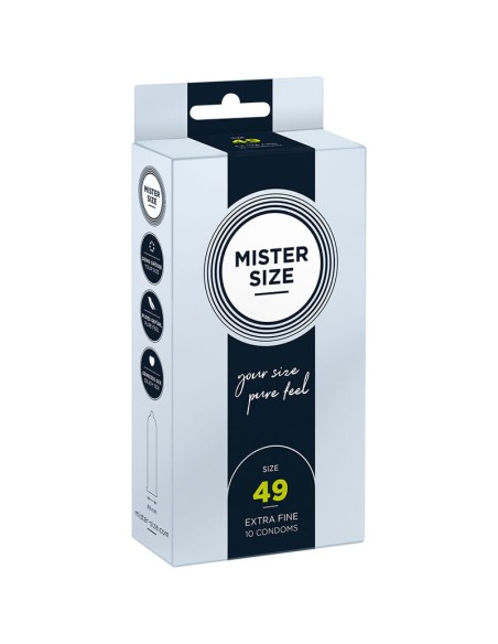 MISTER SIZE PRESERVATIVOS TALLA S 49 MM 10 UNIDADES