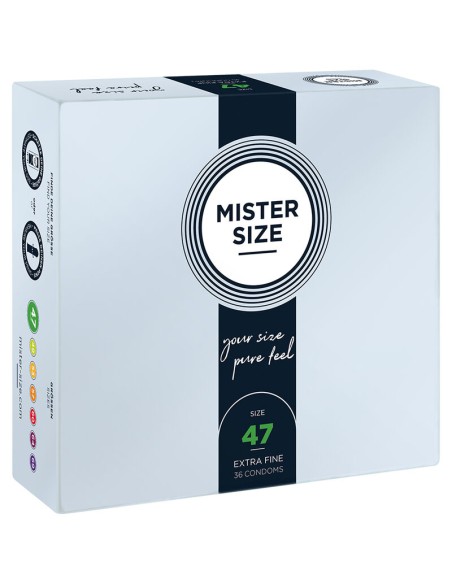 MISTER SIZE PRESERVATIVOS TALLA XS 47 MM 36 UNIDADES