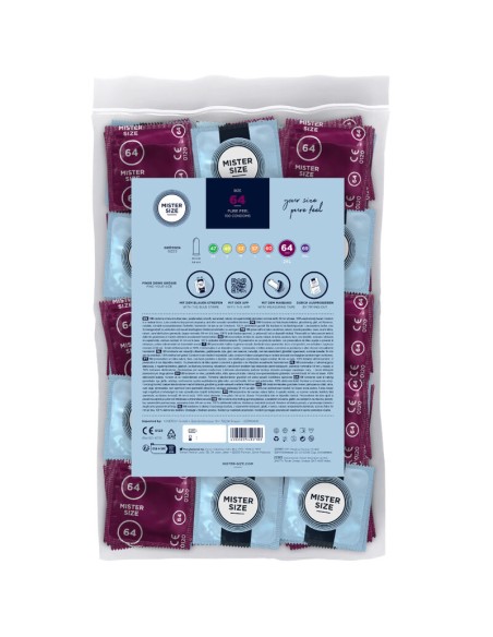 MISTER SIZE PRESERVATIVOS TALLA XXL 64 MM 100 UNIDADES