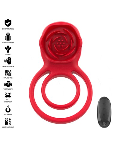 INTENSE GAIL ROSA ESTIMULADORA 10 VIBRACIONES ROJO CONTROL REMOTO