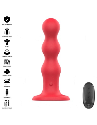 INTENSE CODY VIBRADOR CON VENTOSA ROJO CONTROL REMOTO