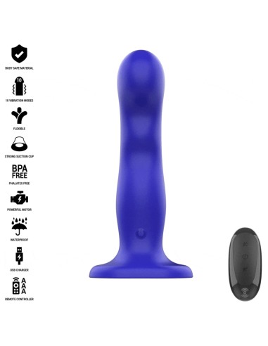 INTENSE SHORTY VIBRADOR CON VENTOSA AZUL CONTROL REMOTO