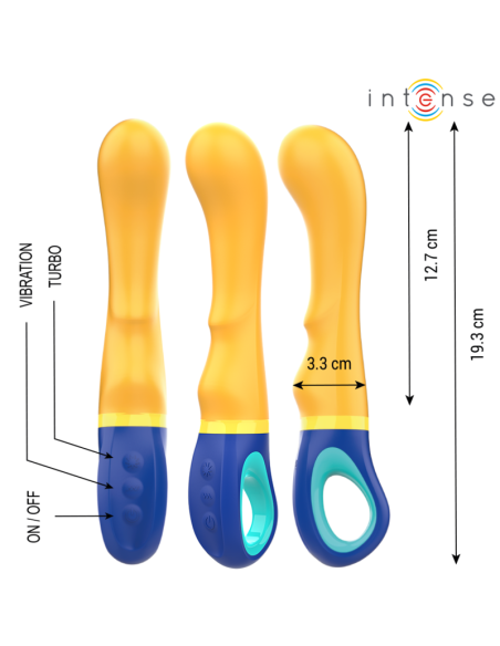 INTENSE SHAGGY VIBRADOR PUNTO G AMARILLO