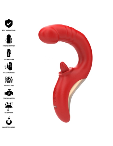 INTENSE PAULINA VIBRADOR ESTIMULADOR EN FORMA DE U ROJO