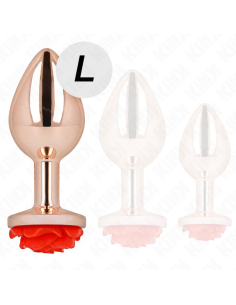 KINK PLUG ANAL ORO ROSADO ROSA ROJA L
