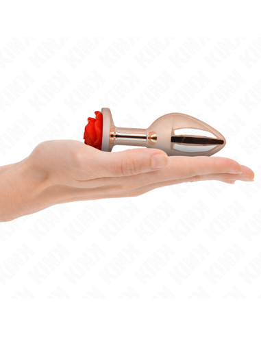 KINK PLUG ANAL ORO ROSADO ROSA ROJA L