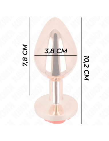 KINK PLUG ANAL ORO ROSADO ROSA ROJA L