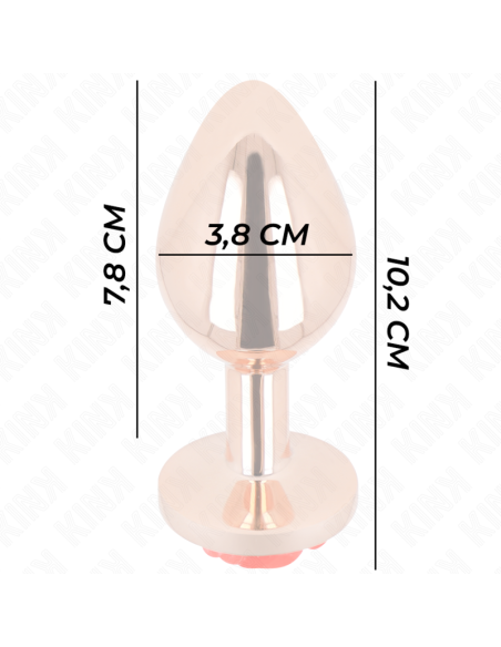 KINK PLUG ANAL ORO ROSADO ROSA ROJA L