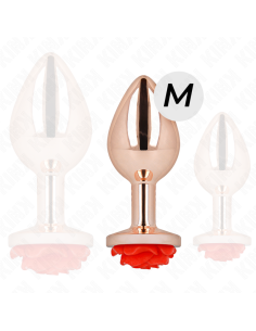 KINK PLUG ANAL ORO ROSADO ROSA ROJA M 2