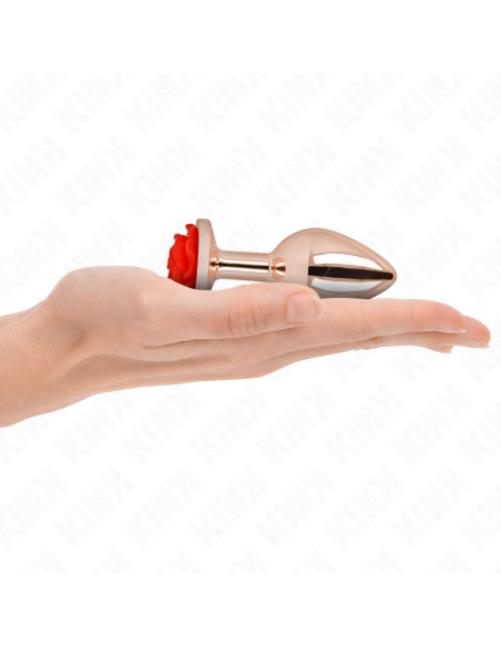KINK PLUG ANAL ORO ROSADO ROSA ROJA M