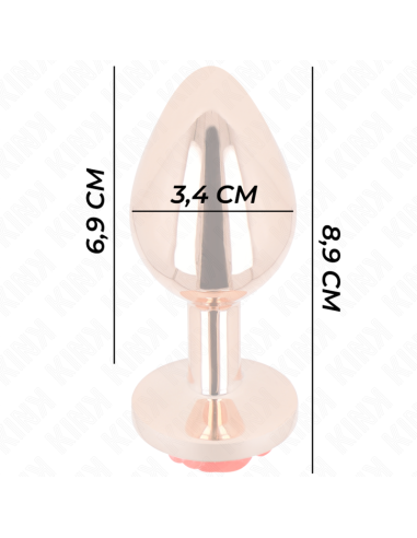 KINK PLUG ANAL ORO ROSADO ROSA ROJA M