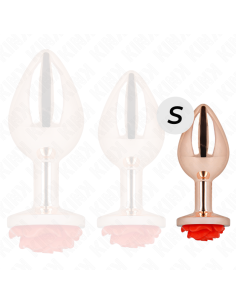 KINK PLUG ANAL ORO ROSADO ROSA ROJA S 2