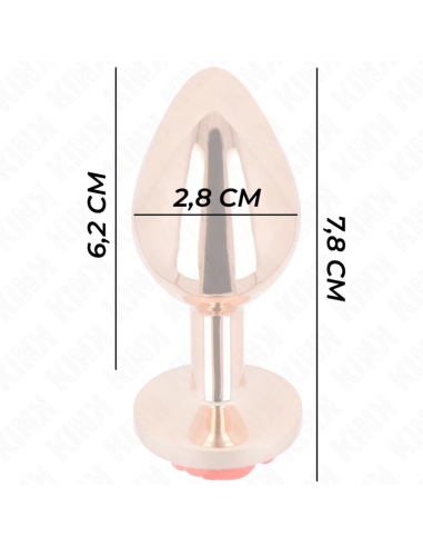 KINK PLUG ANAL ORO ROSADO ROSA ROJA S
