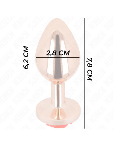 KINK PLUG ANAL ORO ROSADO ROSA ROJA S
