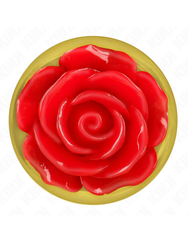 KINK PLUG ANAL DORADO ROSA ROJA TALLA L