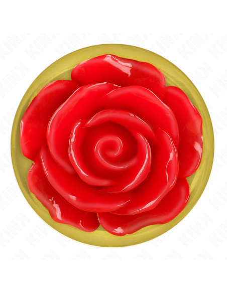 KINK PLUG ANAL DORADO ROSA ROJA TALLA L