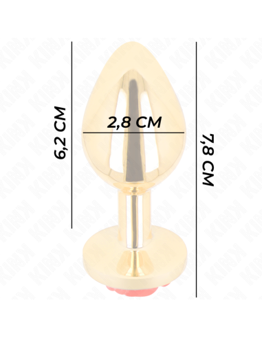 KINK PLUG ANAL DORADO ROSA ROJA TALLA S