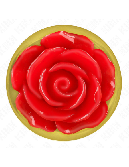 KINK PLUG ANAL DORADO ROSA ROJA TALLA S