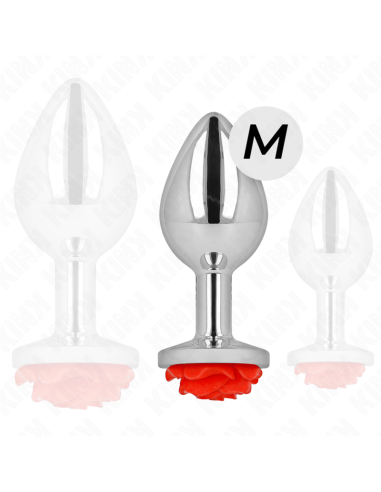 KINK PLUG ANAL ROSA ROJA TALLA M