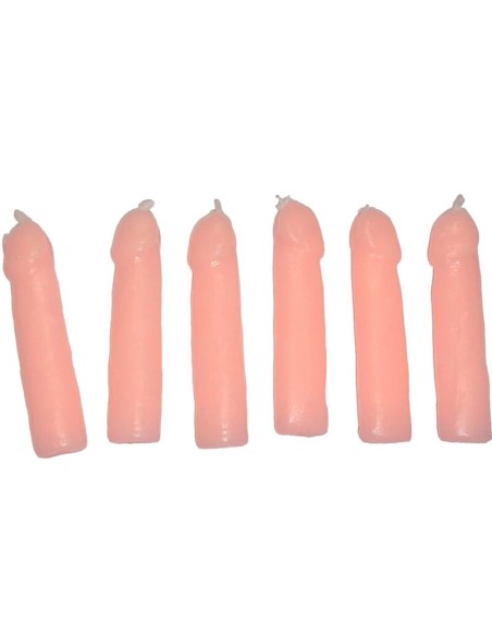 DIABLO PICANTE 6 VELAS FORMA PENE CARNE