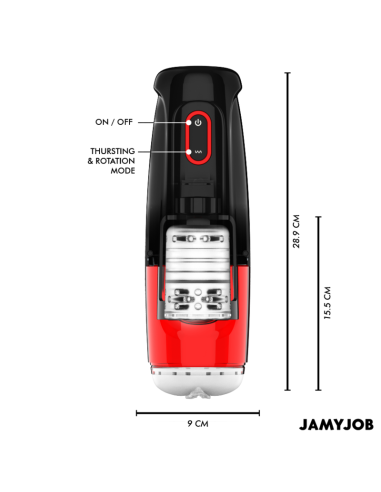 JAMYJOB STORM MASTURBADOR VAGINA AUTOMATICO 10 MODOS ROTACIAN Y EMPUJE