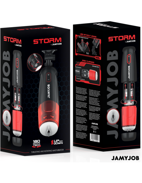JAMYJOB STORM MASTURBADOR VAGINA AUTOMATICO 10 MODOS ROTACIAN Y EMPUJE