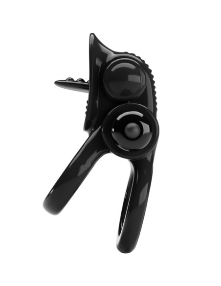 PRETTY LOVE PASSIONATE RING DOBLE ANILLO VIBRADOR ESTIMULADOR CLATORIS NEGRO