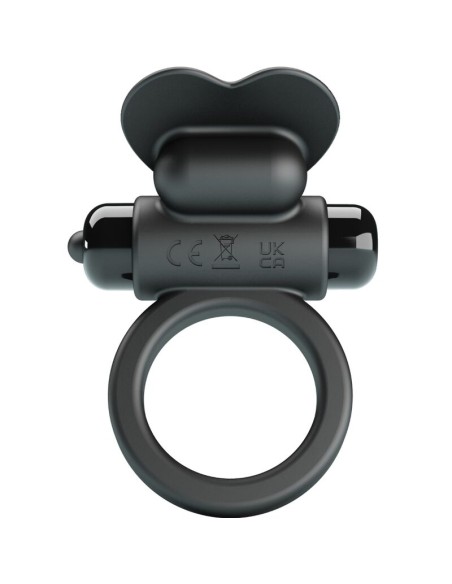 PRETTY LOVE DEBONAIRE ANILLO VIBRADOR CONEJO 10 VIBRACIONES NEGRO
