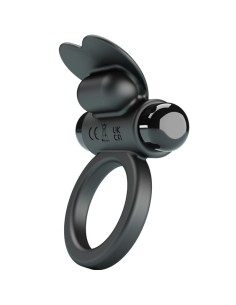 PRETTY LOVE DEBONAIRE ANILLO VIBRADOR CONEJO 10 VIBRACIONES NEGRO 2