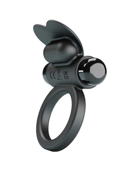 PRETTY LOVE DEBONAIRE ANILLO VIBRADOR CONEJO 10 VIBRACIONES NEGRO