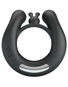 PRETTY LOVE DAHLIA ANILLO VIBRADOR ESTIMULADOR DE CLATOIS 12 VIBRACIONES NEGRO 2