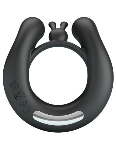 PRETTY LOVE DAHLIA ANILLO VIBRADOR ESTIMULADOR DE CLATOIS 12 VIBRACIONES NEGRO