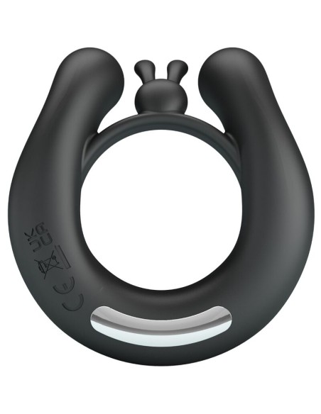 PRETTY LOVE DAHLIA ANILLO VIBRADOR ESTIMULADOR DE CLATOIS 12 VIBRACIONES NEGRO