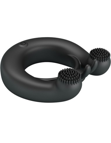 PRETTY LOVE DAHLIA ANILLO VIBRADOR ESTIMULADOR DE CLATOIS 12 VIBRACIONES NEGRO