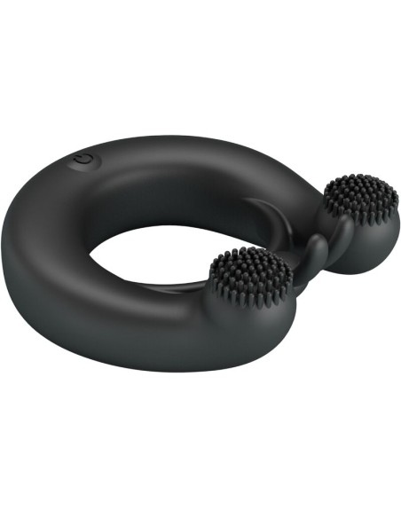 PRETTY LOVE DAHLIA ANILLO VIBRADOR ESTIMULADOR DE CLATOIS 12 VIBRACIONES NEGRO