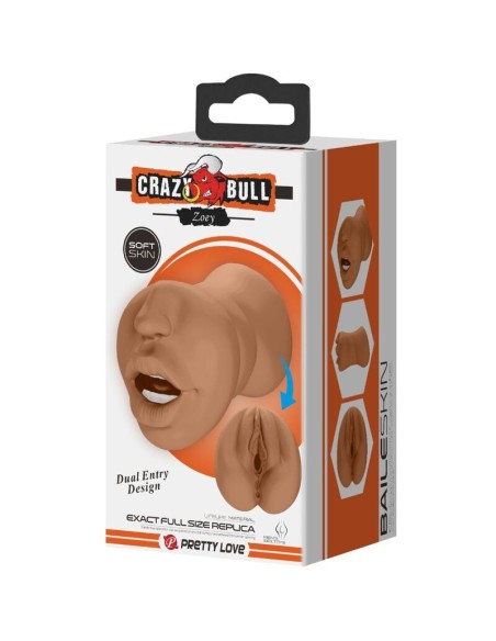 CRAZY BULL ZOEY MASTURBADOR DOBLE BOCA VAGINA NATURAL