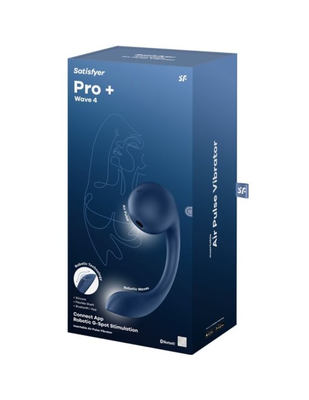 SATISFYER PRO WAVE 4 ESTIMULADOR PUNTO G AIR PULSE APLICACIAN GRATUITA AZUL OSCURO