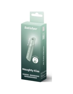 SATISFYER NAUGHTY KISS ESTIMULADOR CLATORIS POR ONDAS VERDE AGUA 2