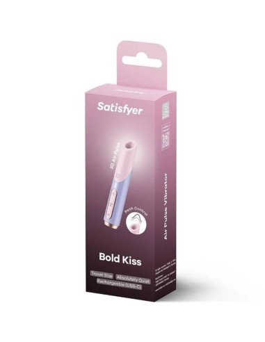 SATISFYER BOLD KISS ESTIMULADOR CLATORIS POR ONDAS ROSA VIOLETA