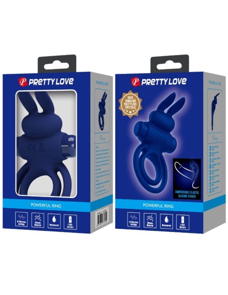 PRETTY LOVE DAREY DOBLE ANILLO VIBRADOR RABBIT AZUL PRETTY LOVE DAREY DOBLE ANILLO VIBRADOR RABBIT AZUL