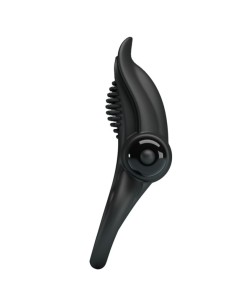 PRETTY LOVE DOBLE ANILLO VIBRADOR ESTIMULADOR CLATORIS 10 VIBRACIONES NEGRO 2