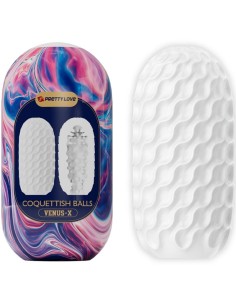 PRETTY LOVE COQUETTISH BALLS MASTURBADOR MASCULINO SILICONA BLANCO