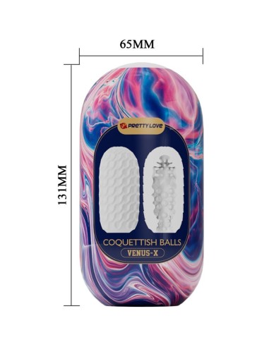 PRETTY LOVE COQUETTISH BALLS MASTURBADOR MASCULINO SILICONA BLANCO