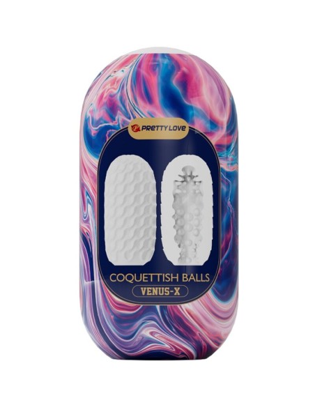 PRETTY LOVE COQUETTISH BALLS MASTURBADOR MASCULINO SILICONA BLANCO