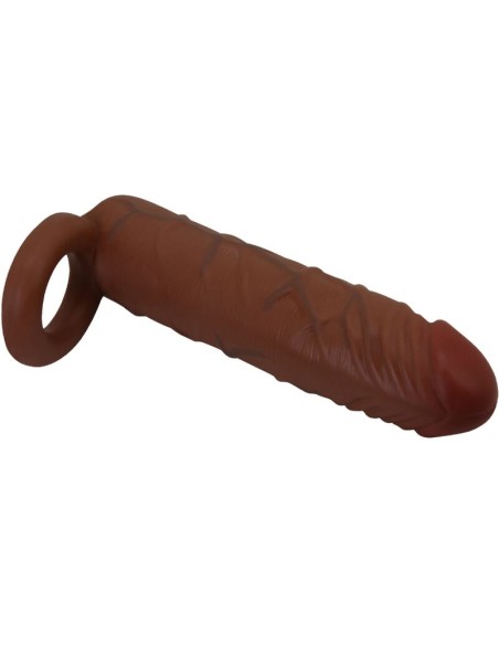 PRETTY LOVE KAILE FUNDA PARA PENE CON EXTENSIAN DE 25 CM MULATO
